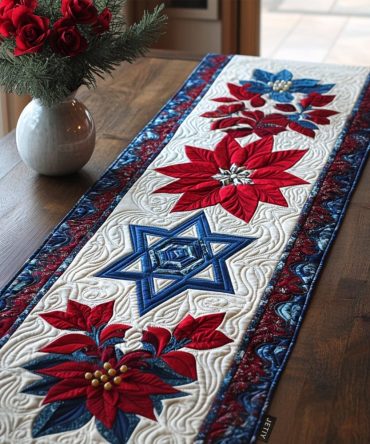 Christmas Charm Quilted Table Runner