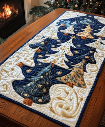 Christmas Eve Joy Quilted Table Runner
