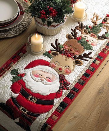Christmas Love Quilted Table Runner
