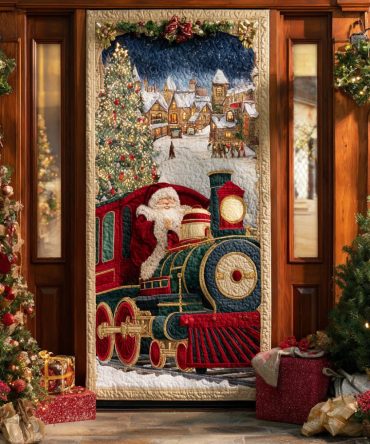 Christmas Train Journey Quilted Door Cover