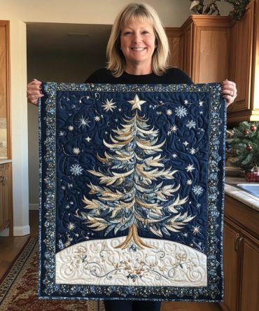 Christmas Tree Quilted Table Runner