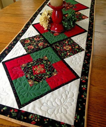 Christmas Wishes Quilted Table Runner