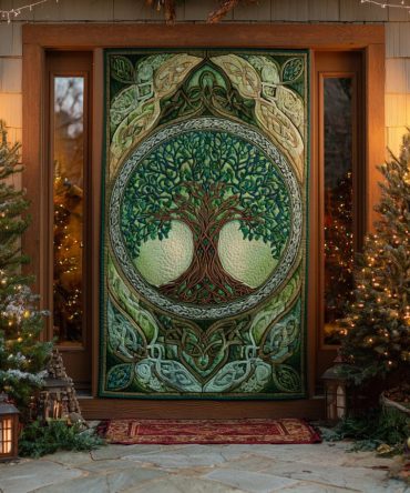 Circle Of Life Quilted Door Cover