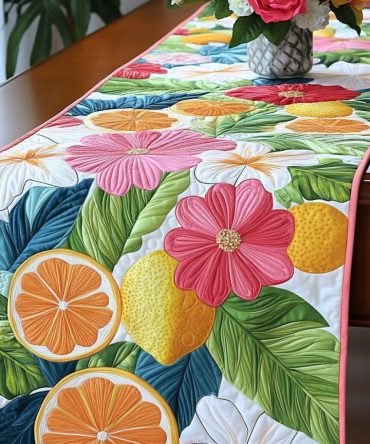 Citrus Vibe Quilted Table Runner