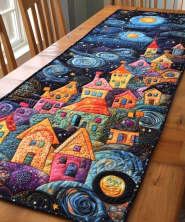 Cityscape Dreams Quilted Table Runner