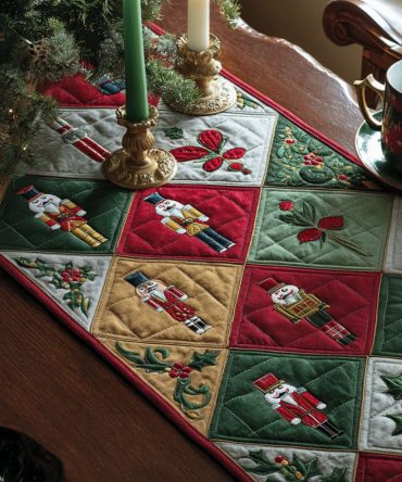 Classic Christmas Quilted Table Runner