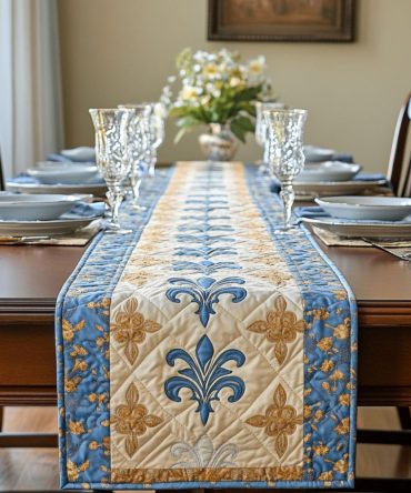 Classic Crest Quilted Table Runner