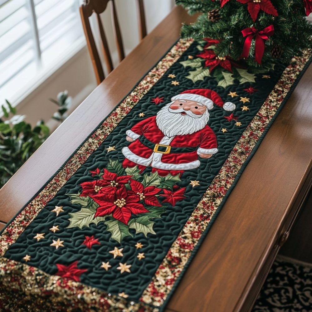 Claus Trail Quilted Table Runner