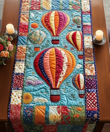 Cloud Drift Quilted Table Runner