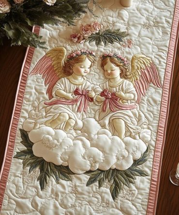 Cloud Serenade Quilted Table Runner