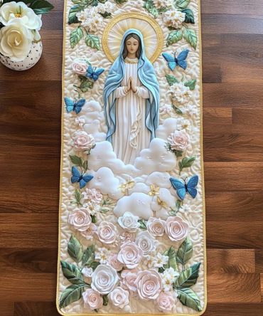Clouds Of Mercy Quilted Table Runner