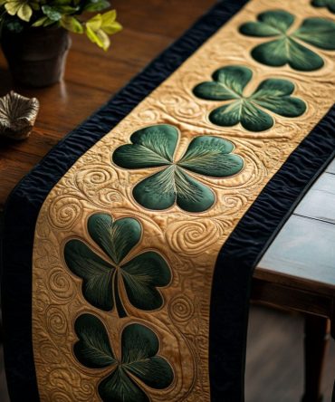 Clover Embrace Quilted Table Runner