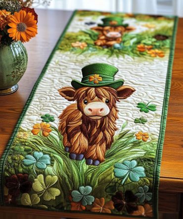 Clover Fields Quilted Table Runner