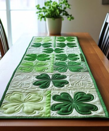 Cloverwood Escape Quilted Table Runner