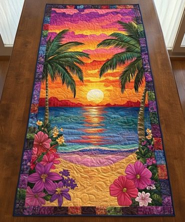 Coastal Calm Quilted Table Runner