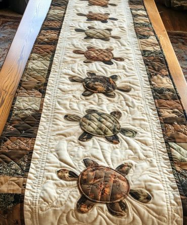 Coastal Drift Quilted Table Runner