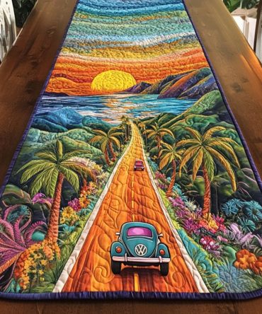 Coastal Drive Quilted Table Runner