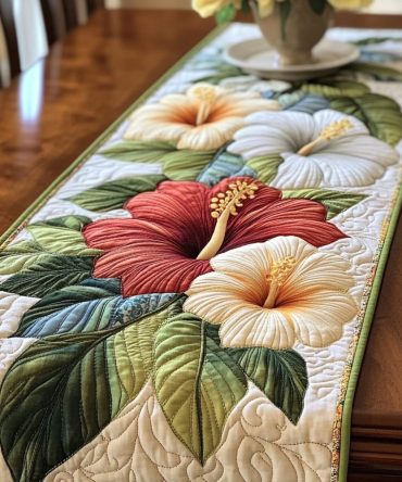 Coastal Garden Quilted Table Runner