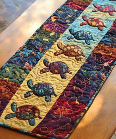 Coastal Harmony Quilted Table Runner