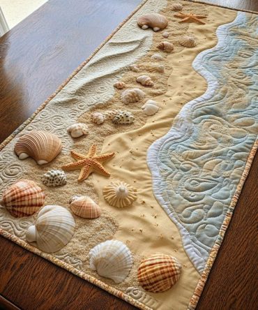 Coastal Serenity Quilted Table Runner