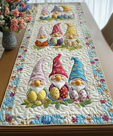 Color Gnome Quilted Table Runner