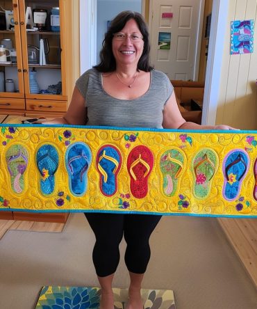 Summer Flip-Flops Quilted Table Runner