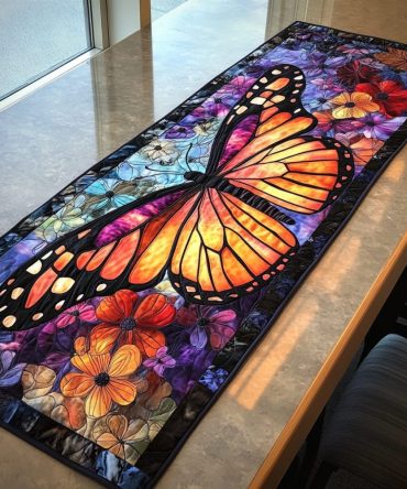 Colorful Grace Quilted Table Runner