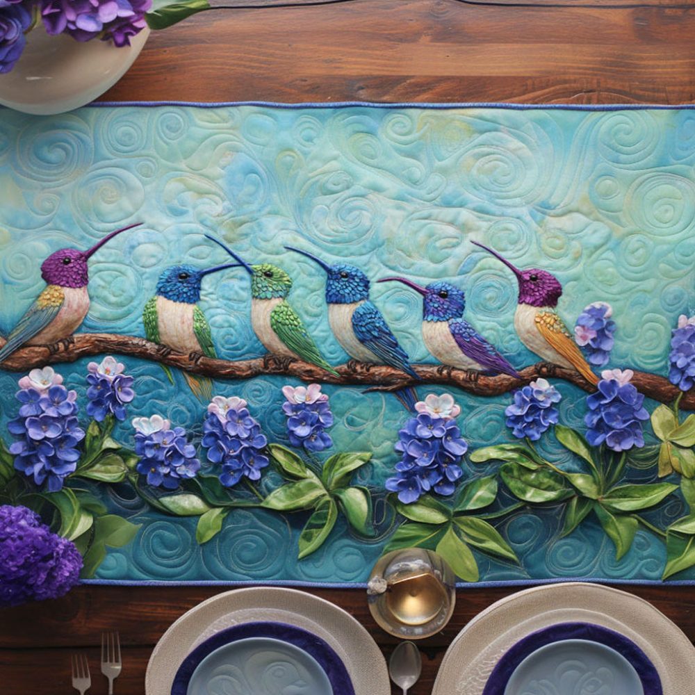 Colorful Reverie Quilted Table Runner
