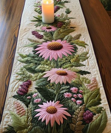 Coneflower Charm Quilted Table Runner