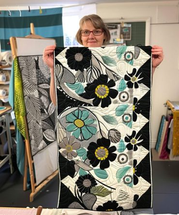 Contemporary Garden Quilted Table Runner