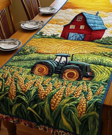 Cornfield Harvest Quilted Table Runner
