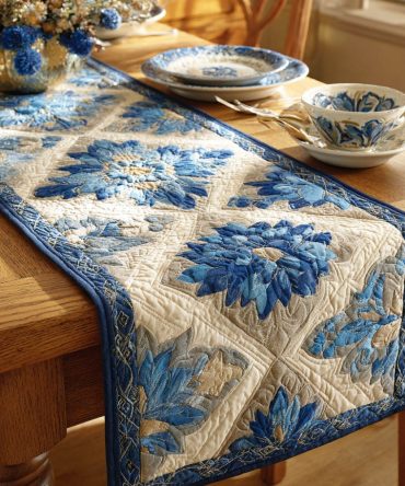 Country Blossom Quilted Table Runner