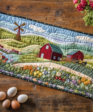 Country Home Serenity Quilted Table Runner