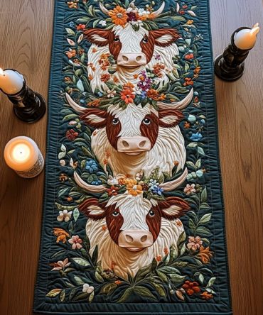 Cow Couture Quilted Table Runner
