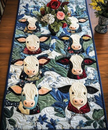 Cow Parade Quilted Table Runner