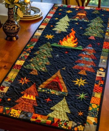 Cozy Campsite Quilted Table Runner
