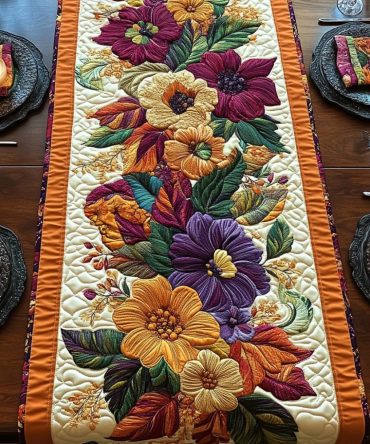 Cozy Bloom Quilted Table Runner
