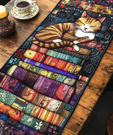 Cozy Cats Quilted Table Runner