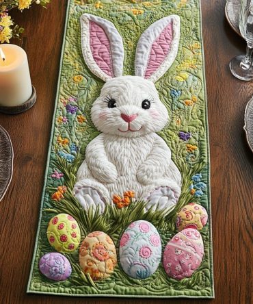 Cozy Easter Quilted Table Runner