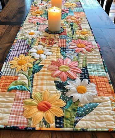 Cozy Florals Quilted Table Runner
