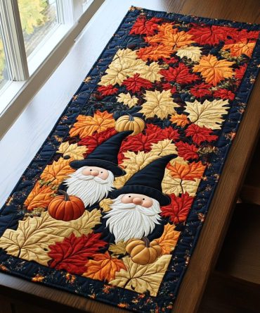 Cozy Gnome Quilted Table Runner