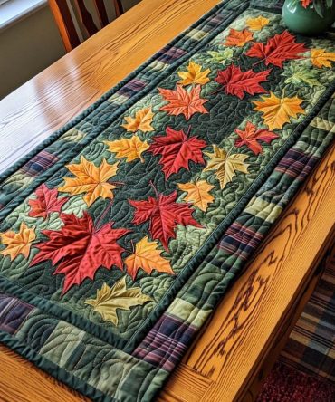 Cozy Maple Dreams Quilted Table Runner