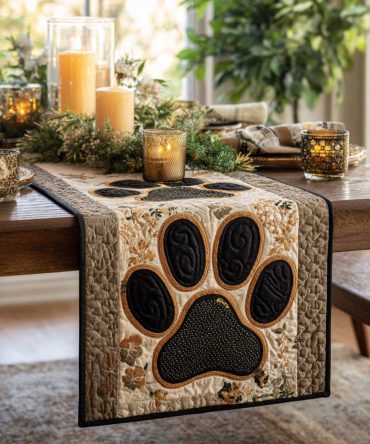 Cozy Paws Quilted Table Runner