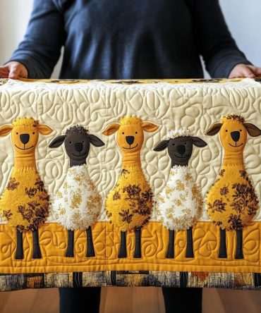 Cozy Sheep Quilted Table Runner