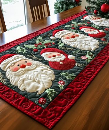 Cranberry Bliss Quilted Table Runner