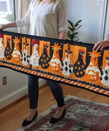 Creepy Coop Quilted Table Runner