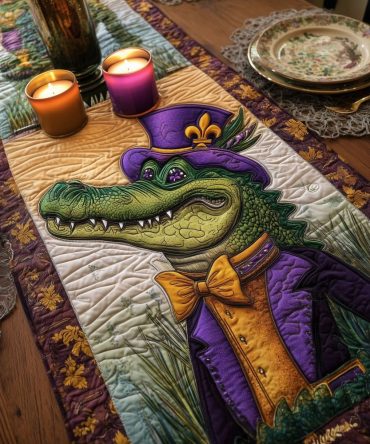 Crescent City Alligator Royale Quilted Table Runner