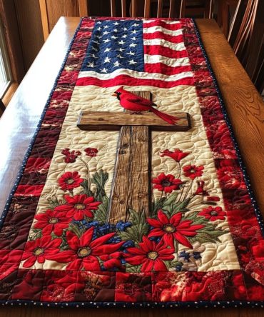 Cross Spirit Quilted Table Runner