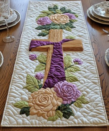 Cross Of Divine Purpose Quilted Table Runner