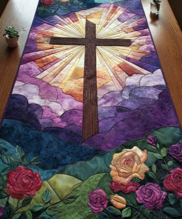 Cross Of Hope Quilted Table Runner